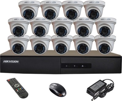 HIKVISION HIKVISION DS-7B016HGHI-F1 HD DVR 1NO & DS-2CE5ACOT-IRP/ECO 14 NOS HD 1MP DOME CAMERA Security Camera(16 Channel)