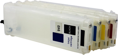 

UV H 940 (C/M/Y/B) REFILLABLE CARTRIDGE WITH AUTO RESET CHIP (ARC) FOR USE WITH HP 8000 Multi Color Ink(Black, Magenta, Yellow, Cyan)