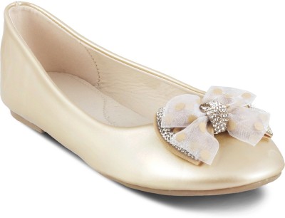 

KITTENS Girls Slip on Ballerinas(Gold