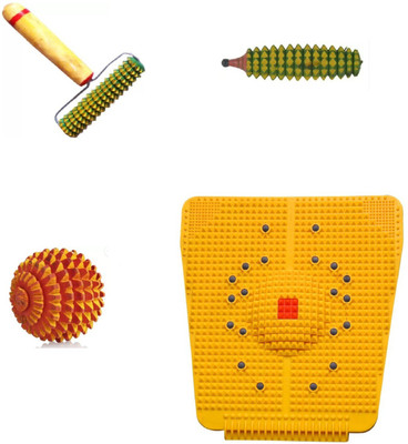 

VIVAAN Mat with Acupressure Kit Combo ( Mat, Ring & Shoe Sole) Gym & Fitness Kit