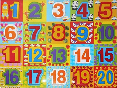 

Baby Tintin Educational Wooden 1-20 Number Shape Tray, Multi Color(Multicolor)