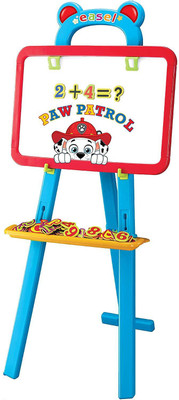 

Webby Paw Patrol 3 in 1 Educational Magnetic White Chalk Board Learning Easel for Kids 84 Pcs(Multicolor)