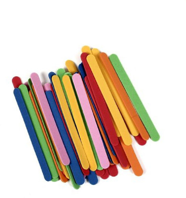 

deziine Mini Coloured Wooden Ice Cream Sticks 7.5 Long (50 Pieces) Mikado Sticks