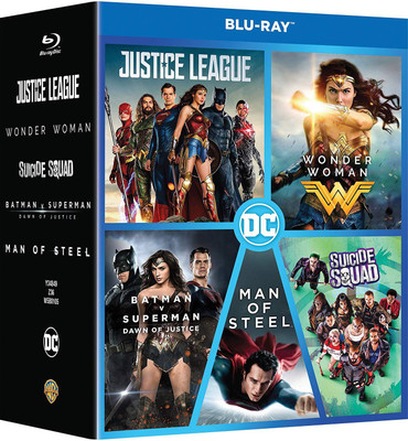

DC 5 Movies Collection: Justice League + Wonder Woman + Batman v Superman: Dawn of Justice + Superman: Man of Steel + Suicide Squad (5-Disc Box Set)(Blu-ray English)