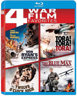 

War Films 4 Movies Collection: Von Ryan's Express + Tora! Tora! Tora! + The Blue Max + Twelve O’clock High (4-Disc)(Blu-ray English)