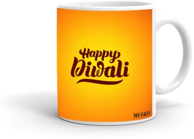 MUGKIN HD-06 Special Happy Diwali Wishes Printed Gift on Diwali for Family, Best wishes for diwali, WHITE-890W698 Ceramic Coffee Mug(350 ml)