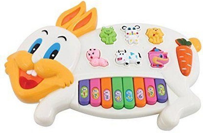 

Jack Royal Musical Toy Rabbit Piano for kids (YELLOW)(Multicolor)