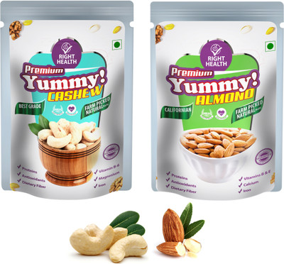 

Yummy Combo Kaju Badam / Almonds, Cashews(1 kg, Pouch)