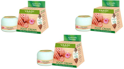

Vaadi Herbals Foot Cream - Clove & Sandal Oil (30 gms x 3)(90 g, Set of 3)