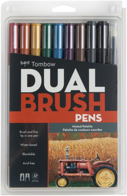 

Tombow Dual Brush Pen Muted Calligraphy