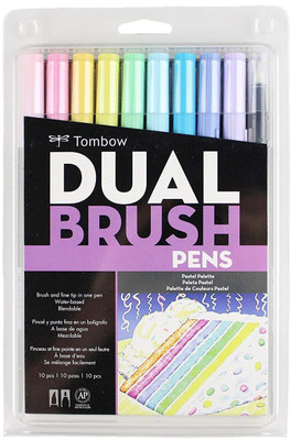Tombow Dual Brush Pen Pastel Calligraphy(Ink Color - Multicolor)