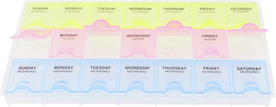 

Aish n Bless 21 Compartment Weekly Pill Organizer, Medicine Storage , Timer Case Three-Times-a-Day, Pill Box(Multicolor)