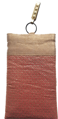 

Mahadev Exports Brocade Mobile Cover/ pouch with zip behind and hook Mobile Pouch(Gold)