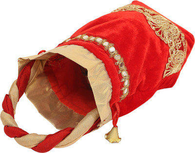 

Kuber Industries Velvet Rajasthani Potli Bag/Clutch/Bridal Clutch (Multi) Set of 1 Pc Potli(Multicolor)