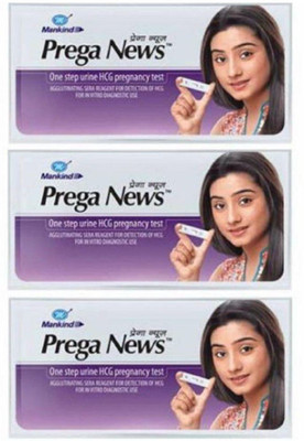 mankind Prega News(One step Urine HCG pregnancy Test) Digital Pregnancy Test Kit(3 Tests)