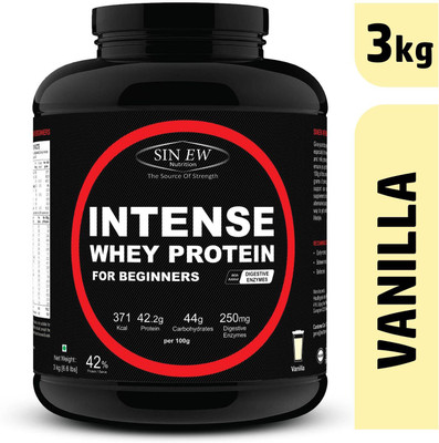 

Sinew Nutrition Intense Whey Protein for Beginner's With Digestive Enzymes, Protein Supplement - Vanilla Flavour 3 Kg Whey Protein(3 kg, Vanilla)