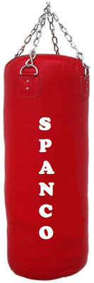 

SPANCO 6.0 Feet Long, PU Material, Red Color, Filled with Hanging Chain Hanging Bag(6.0, 72 kg)