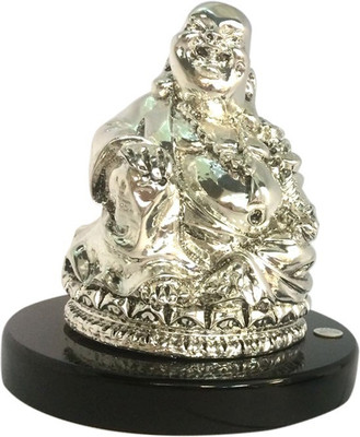 

Treta Lord Laughing Buddha Decorative Showpiece - 12 cm(Silver Plated, Silver)