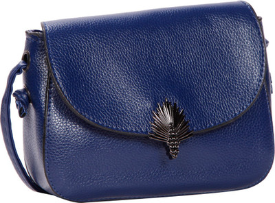 

Bagkok Women Casual Blue PU Sling Bag