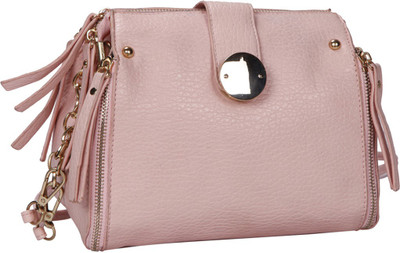 

Bagkok Women Casual Pink PU Sling Bag
