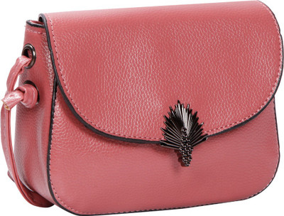 

Bagkok Women Casual Pink PU Sling Bag