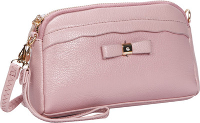

Bagkok Women Casual Pink PU Sling Bag