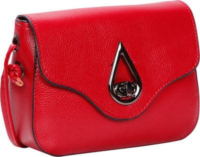 

Bagkok Women Casual Red PU Sling Bag