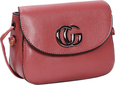 

Bagkok Women Casual Pink PU Sling Bag