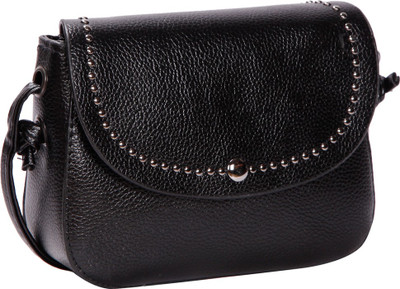 

Bagkok Women Casual Black PU Sling Bag