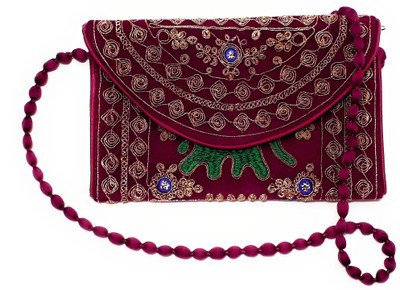 

Unique Fashion Women Casual Pink, Multicolor Silk Sling Bag, Multicolor;pink