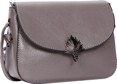 

Bagkok Women Casual Grey PU Sling Bag