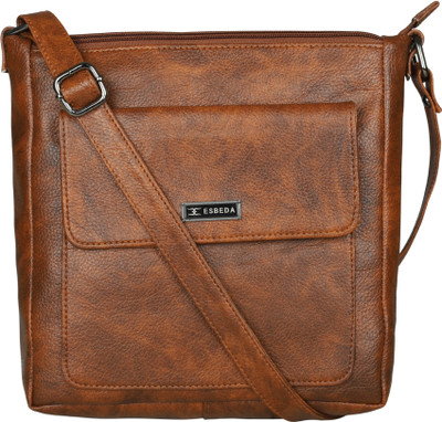 

ESBEDA Women Casual Tan Synthetic Leather Sling Bag