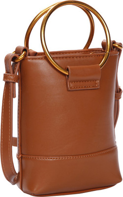 

Bagkok Women Casual Tan PU Sling Bag