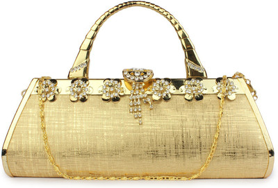

London Design Women Casual Gold Beads Clutch