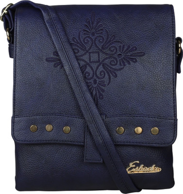 

ESBEDA Women Casual Blue Synthetic Leather Sling Bag