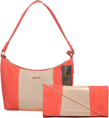 

Anemone Women Casual Orange PU Shoulder Bag