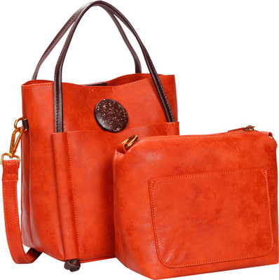 

Bagkok Women Casual Orange PU Sling Bag