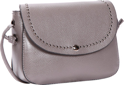 

Bagkok Women Casual Grey PU Sling Bag