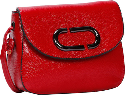 

Bagkok Women Casual Red PU Sling Bag