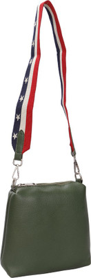 

Bagkok Women Casual Green PU Sling Bag