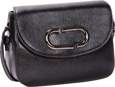 

Bagkok Women Casual Black PU Sling Bag