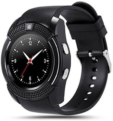 

Dirar V8 Wrist Watch Black Smartwatch(Black Strap Free Size)
