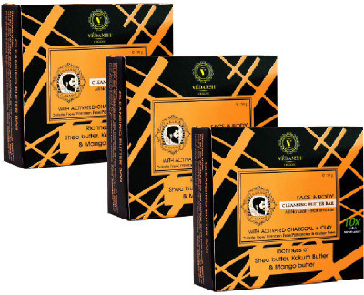 

Vedansh Activated Charcoal And Clay Soap (BUY 2 GET 1 FREE)(450 g, Pack of 3)