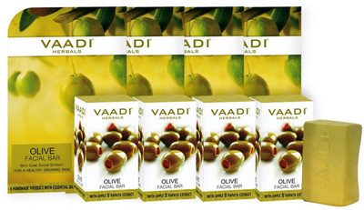 

Vaadi Herbals Olive Facial Bars with Cane Sugar Extract (25 gms x 4)(100 g, Pack of 4)