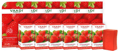 

Vaadi Herbals Strawberry Facial Bars with Grapeseed Extract (25 gms X 6)(150 g, Pack of 6)