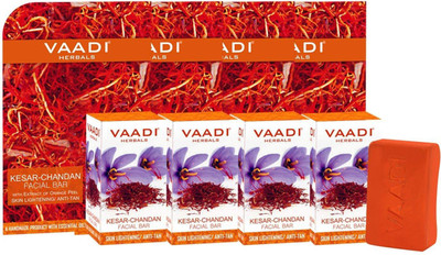 

Vaadi Herbals Kesar Chandan Facial Bars with Extract of Orange Peel (25 gms X 4)(100 g, Pack of 4)