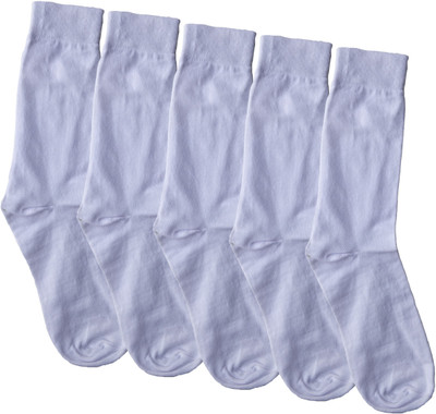 Cotson Boys & Girls Solid Mid-Calf/Crew(Pack of 5)