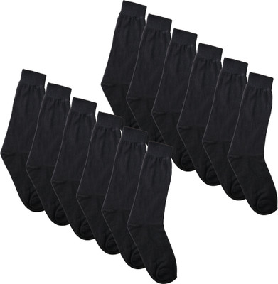 QUEERY Men Solid Calf Length(Pack of 12)