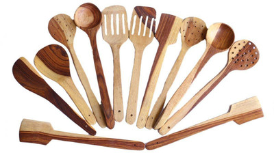 coupon Amaze Shoppee Handmade Wooden Serving and Cooking Spoon Kitchen Tools Set of 3 | Woodykart Woodykart Rosewood Serving and Cooking Spoon Set of 2 – Flip (Dosa and roti Palta | Handmade | Ideal for Non Stick) Wood Cooking Spoon, Serving Spoon Set(Pack of 3)