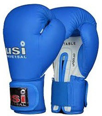 

USI UNIVERSAL Contest Lite Made Of PU Ideal For Beginners 12oz Boxing Gloves (L, Blue)
